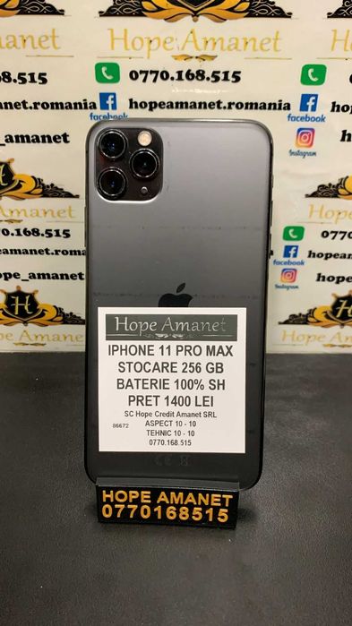Hope Amanet P3 Iphone 11 Pro Max 256 GB