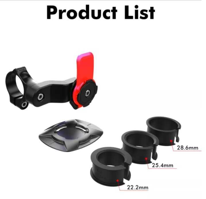 Quad Lock Стойка за телефон за Мотор и Велосипед – Удароустойчива