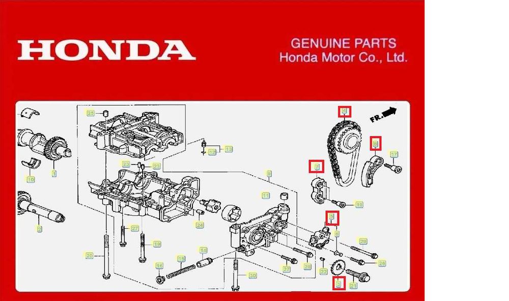Oригинална Ангренажна Верига Комплект За ХОНДА 2.2 Дизел - 140 К.С.