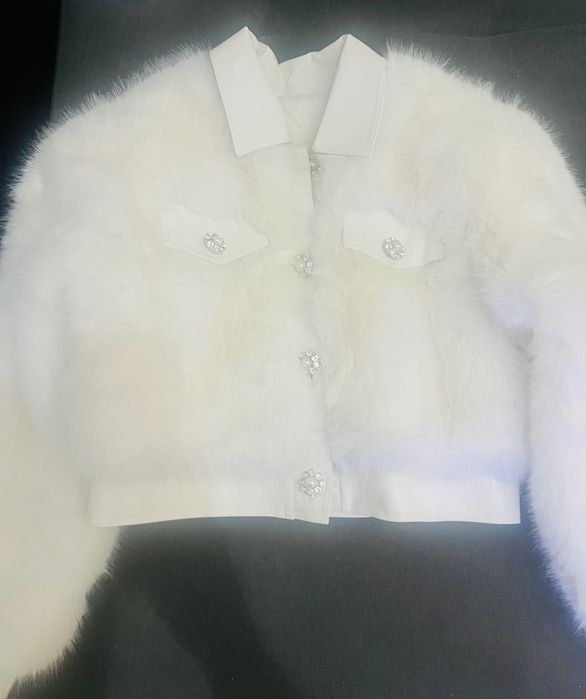 Дамско яке Бял косъм