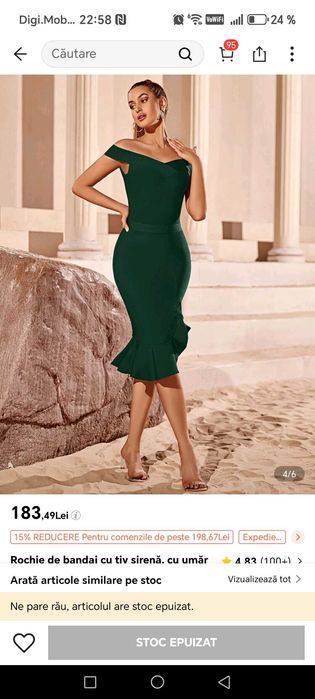 Rochie eleganta dantela si rochie bandage.