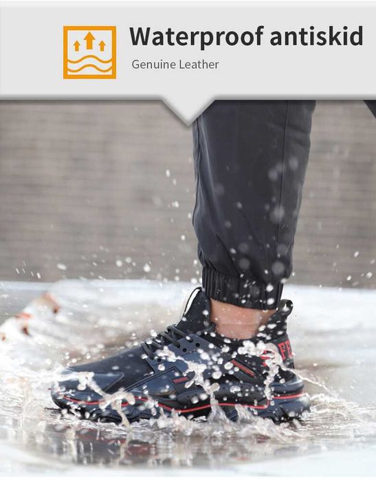 Защитни Работни Обувки Veiras Safety, S1P, Черно / Червено