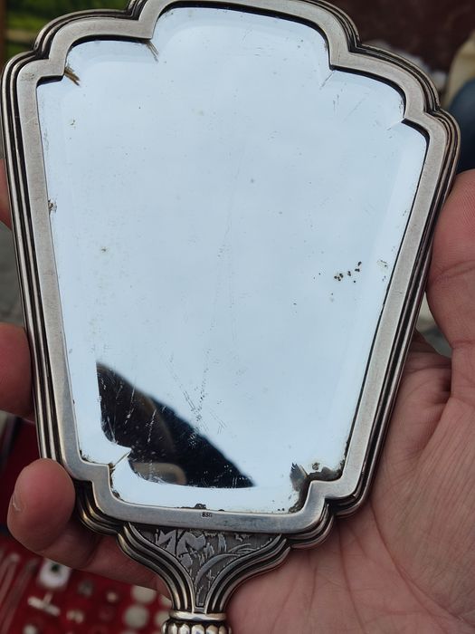 Коллекционное серебряное зеркало,  (Антиквариат) (Винтаж)