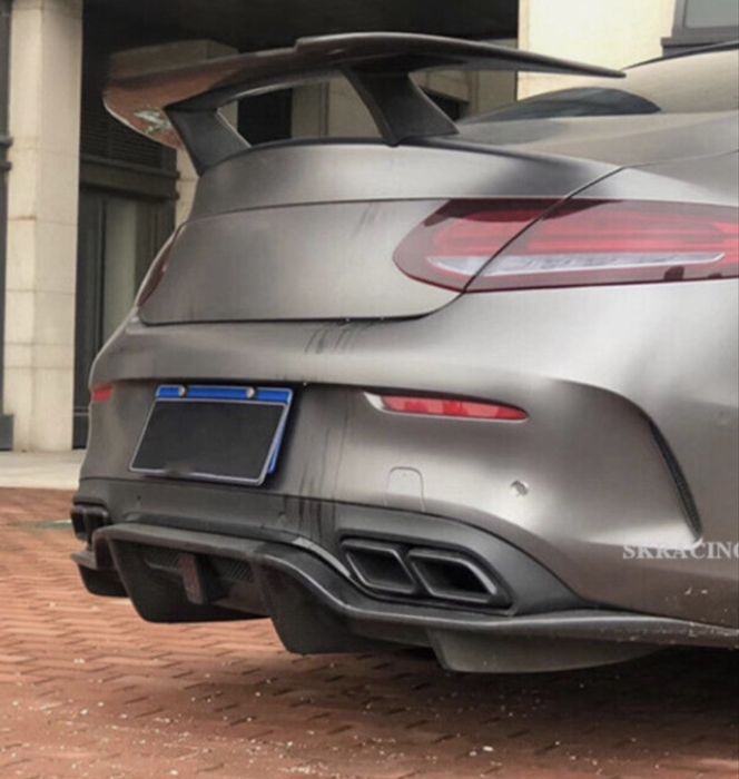Карбонов спойлер за Mercedes W205 C63 AMG coupe лип дифузьор тунинг