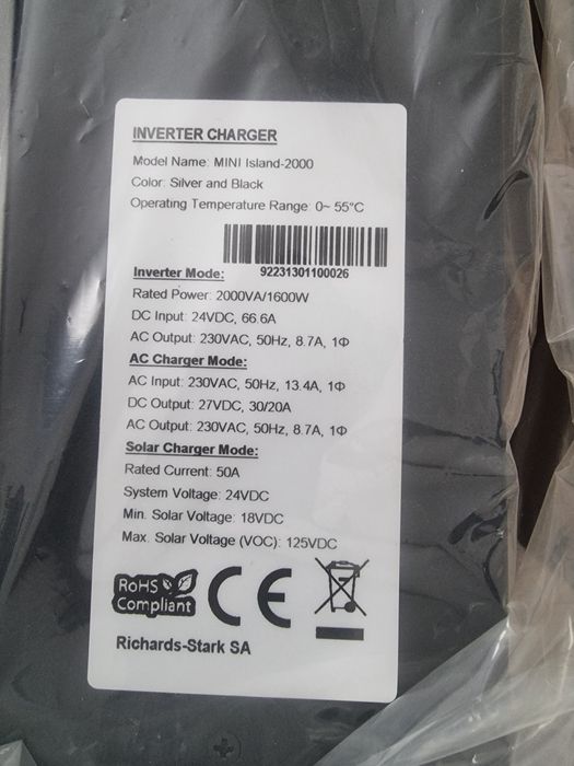 Kit fotovoltaic Offgrid 1.6kw, 24V 100Ah, tablou electric.