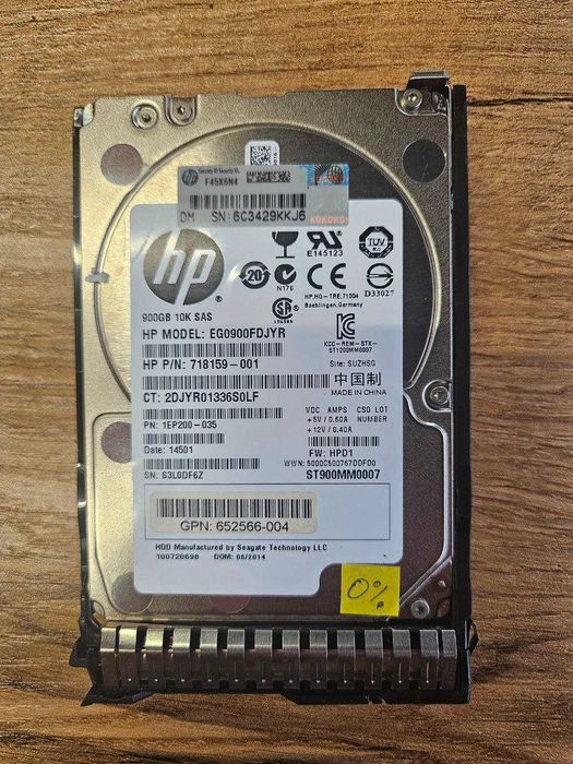 Жёсткий диск HP на зап. части.