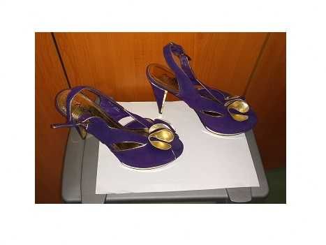 Pantofi/Sandale Anne Michelle UK elegante ,mov, toc inalt