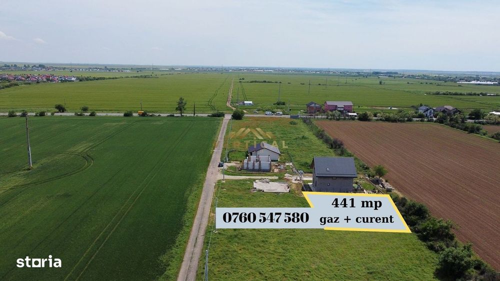 Comuna Berceni - Teren Intravilan 441 mp cu Utilități