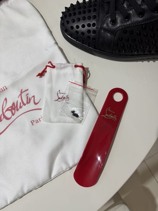 Christia Louboutin high black leather