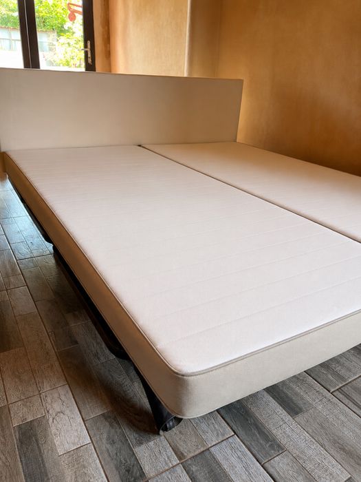 Pat 160x200 cu saltele Ikea HUSVIKA