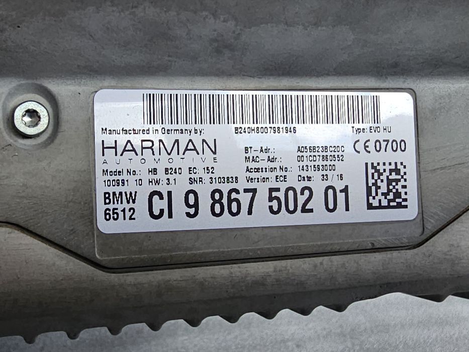 Навигация бмв ф30 ф31 ф32 nbt evo нбт ево harman mmi box carplay