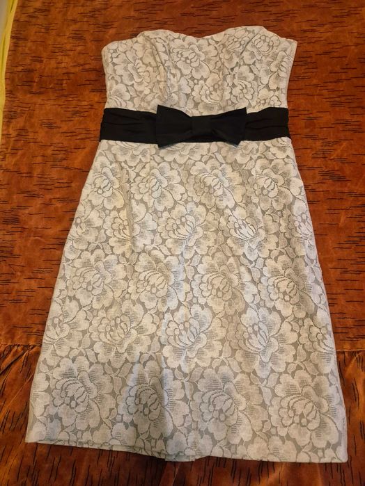 Rochie alba H&M dantela 36