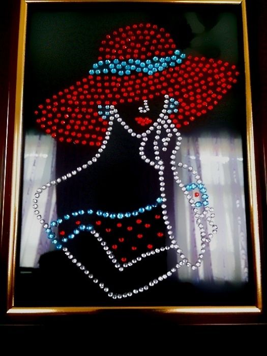 "Девушка в красной шляпе"Картина в подарок