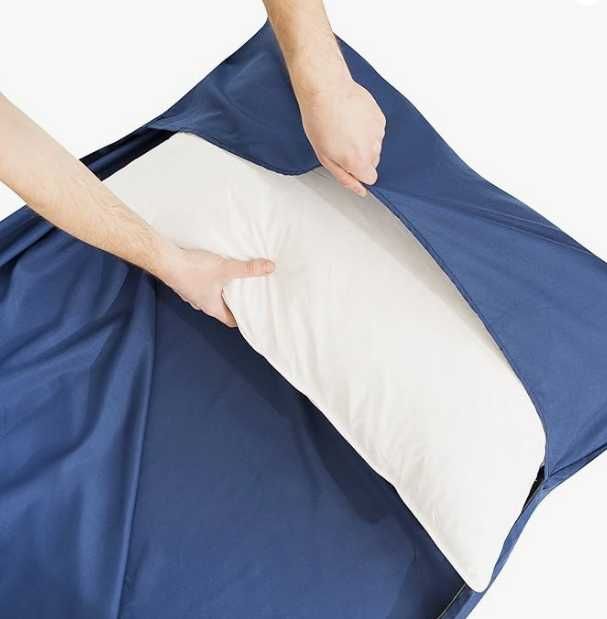 Sac de dormit Miqio 2 în 1 din bumbac cu fermoar complet