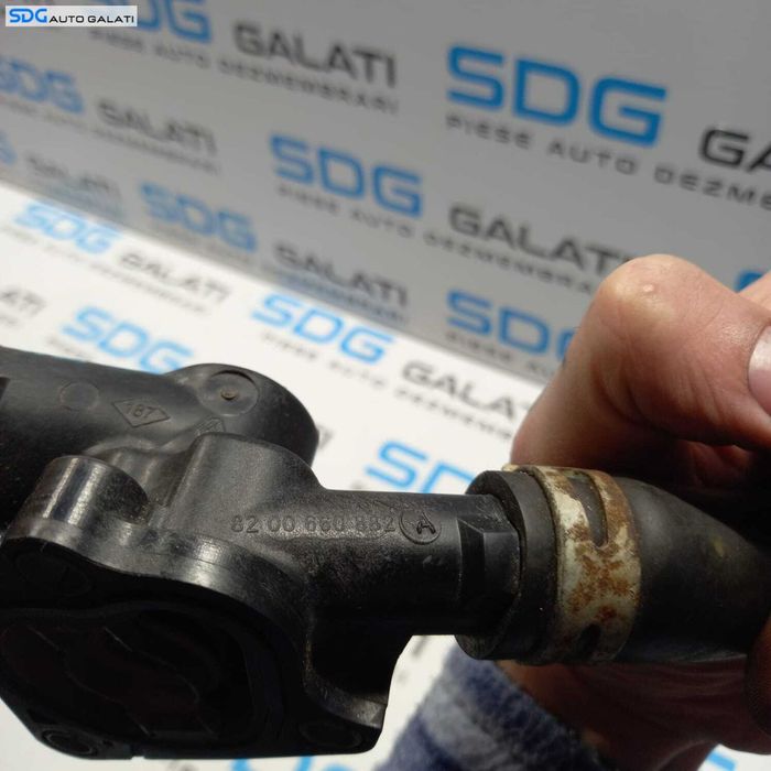 Furtun Conducta Racire Apa Antigel cu Carcasa Corp Termostat Dacia Sandero 2 1.2 2012 - 2016 Cod 8200660882 924009088R [0993]