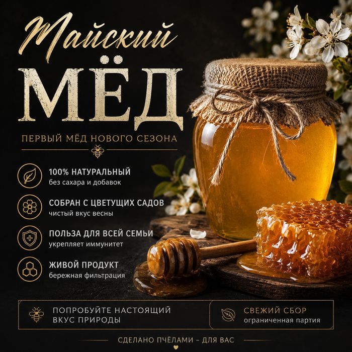 Мед разнотравье (майский) 2026