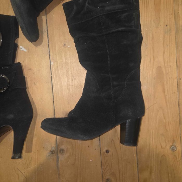 Botine cizme dama din piele întoarsă naturala Rizzoli