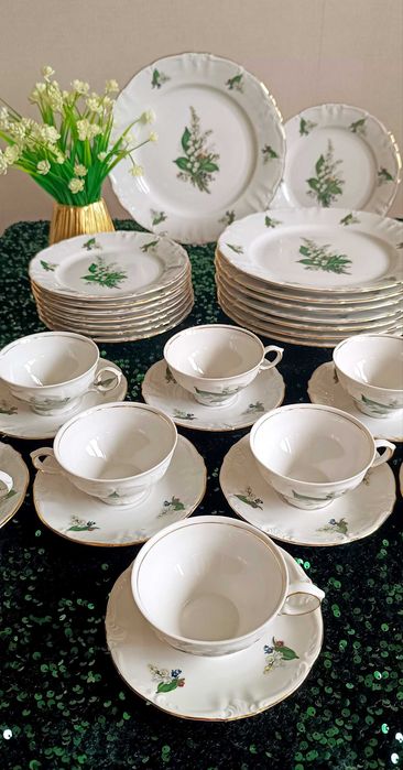 Winterling Антикварный чайно столовый сервиз Бавария