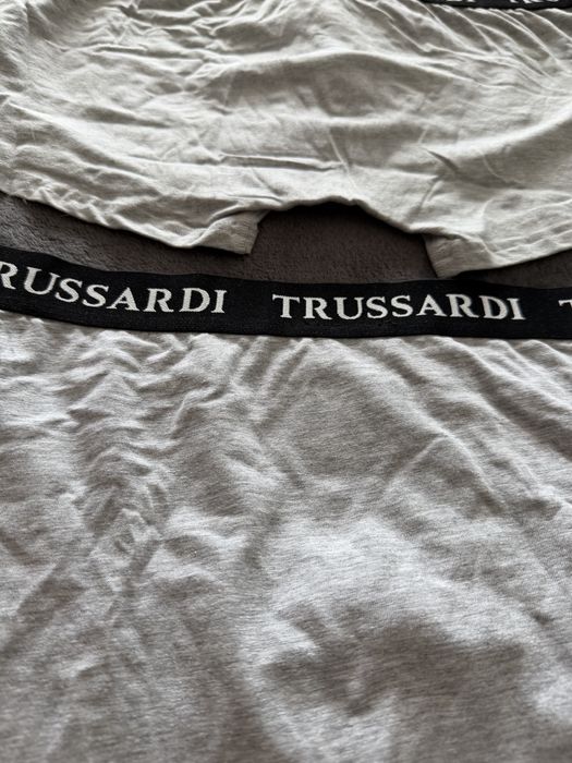 Trussardi set 2 boxeri gri cu banda elastica neagra marimea L noi