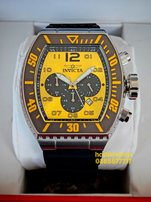 INVICTA Gridlock Yellow 50 mm, Инвикта нов ръчен часовник