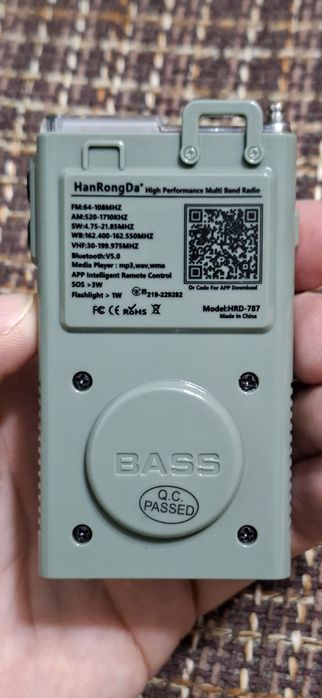 Vand mini radio, bt, fm, vhf, am, sw, wb,