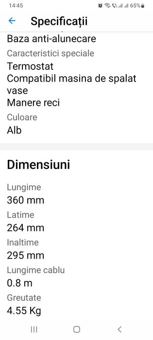 Friteuză cu aer cald Philips Airfryer HD9255/30,Alb
