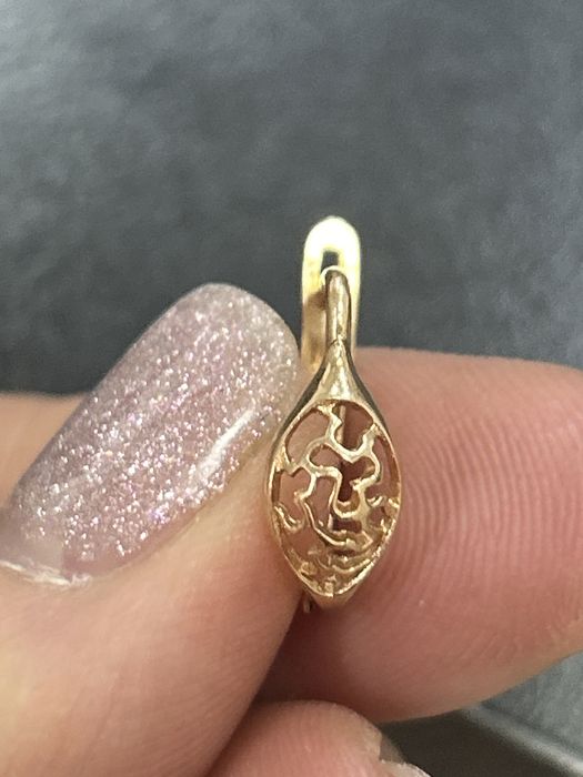 Серьги  красное золото 585
