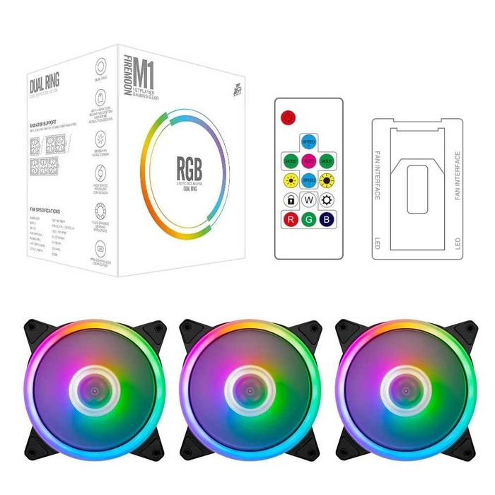 Вентиляторы 1stPlayer M1 COMBO 3в1  A-RGB