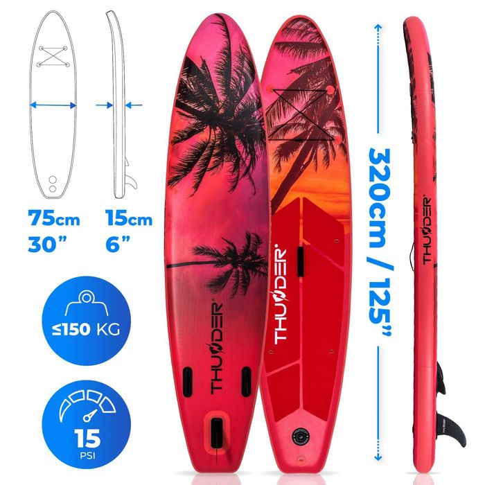 Placa Stand Up Paddle ISLE 320 cm + Scaun Caiac Noua, Sigilata Set Complet