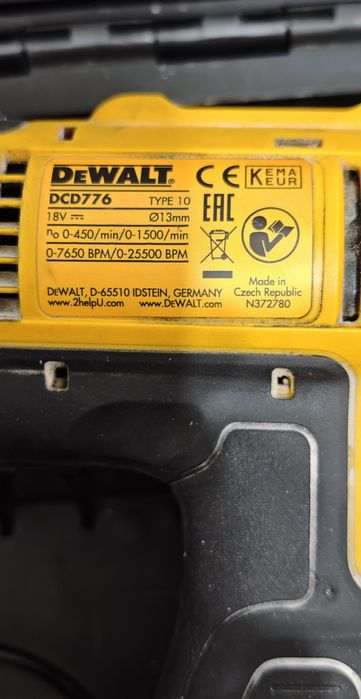 Акумулаторен ударен винтоверт DeWALT DCD776, 18 v