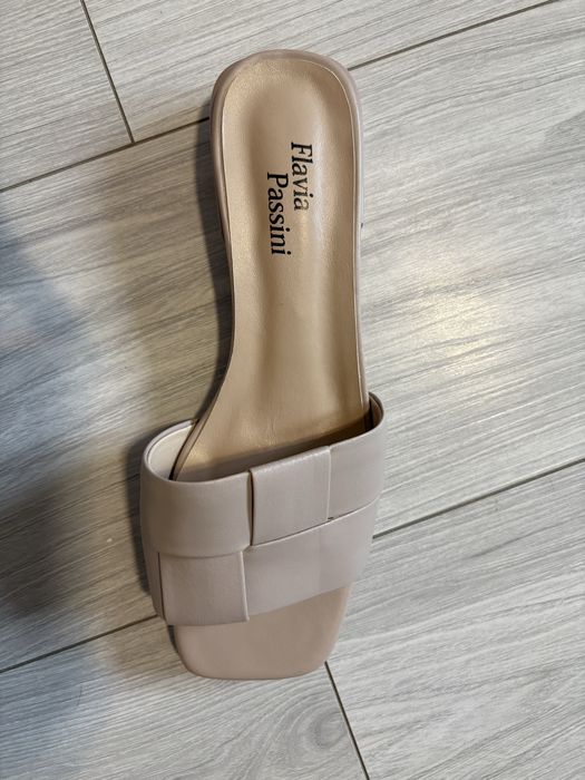 Papuci FLAVIA PASSINI bej-roz, din piele naturala