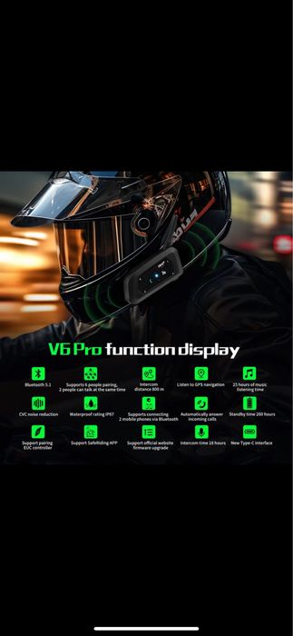 Intercom moto Ejeas V6 Pro plus 2026 sistem comunicație cască