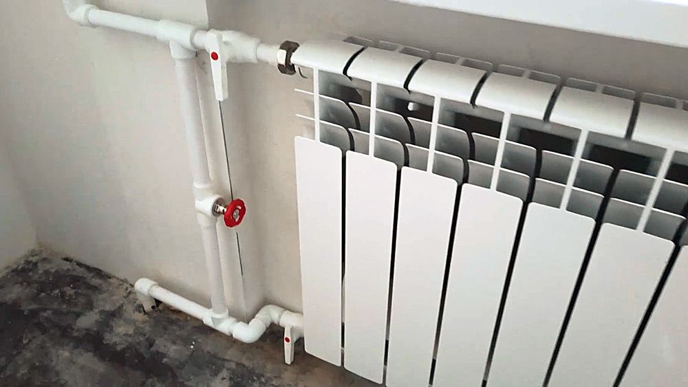 Отопления установка батарей кател