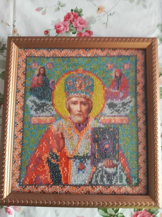 Икона вышитая бисером