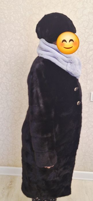 Шуба с шапкой все норка