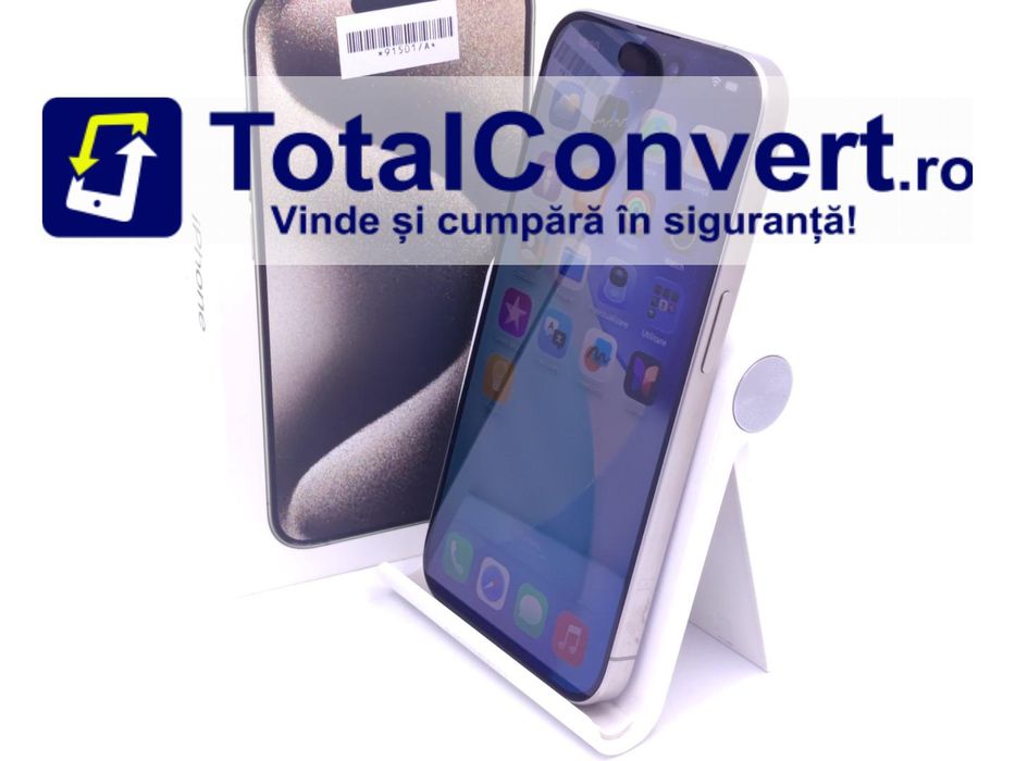 Apple iPhone 15 Pro 256GB Natural Titanium, Garantie 24 luni | #D91501