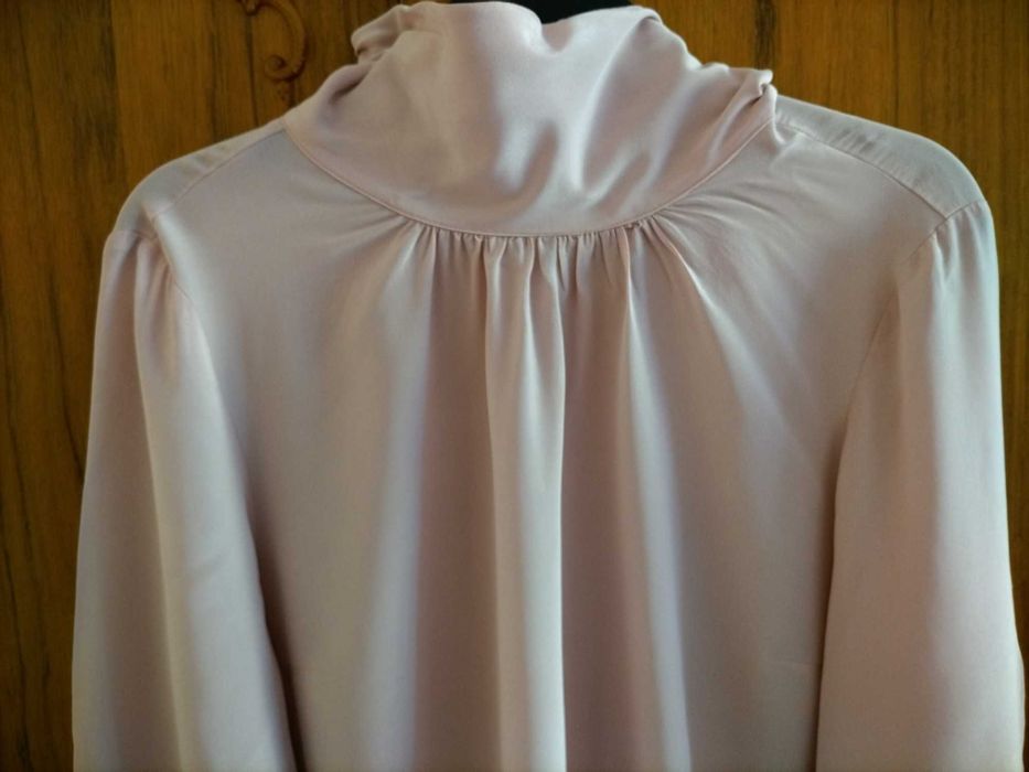 Bluza Alba Moda din matase 100%, roz pudrat, noua, mar L-44