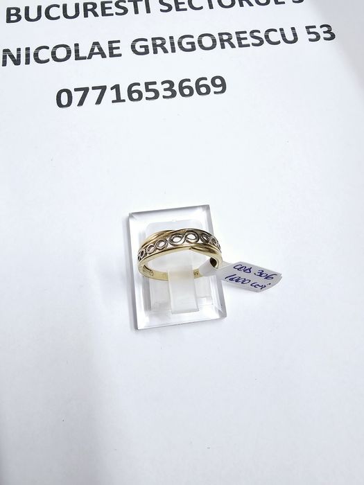 Vand inel dama din aur 14 k 2 g cod 306