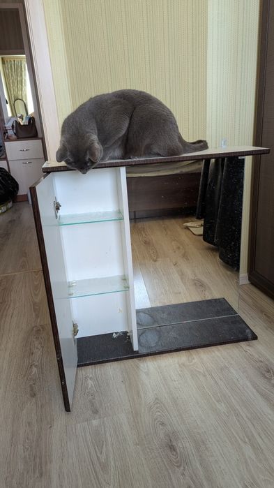 Зеркало в ванную с полочками