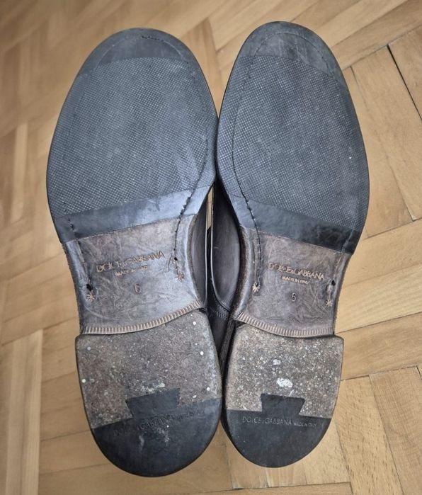 Ghete lux Dolce & Gabbana, Brogue Piele, Made in Italy, Bărbați - 40