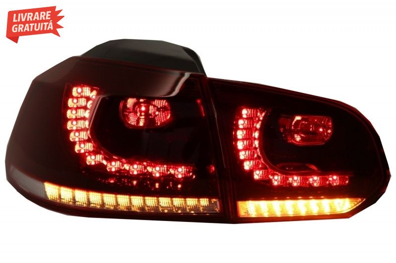 Bara Spate cu Stopuri Full LED VW Golf 6 VI (2008-2013) R20 Look Semna