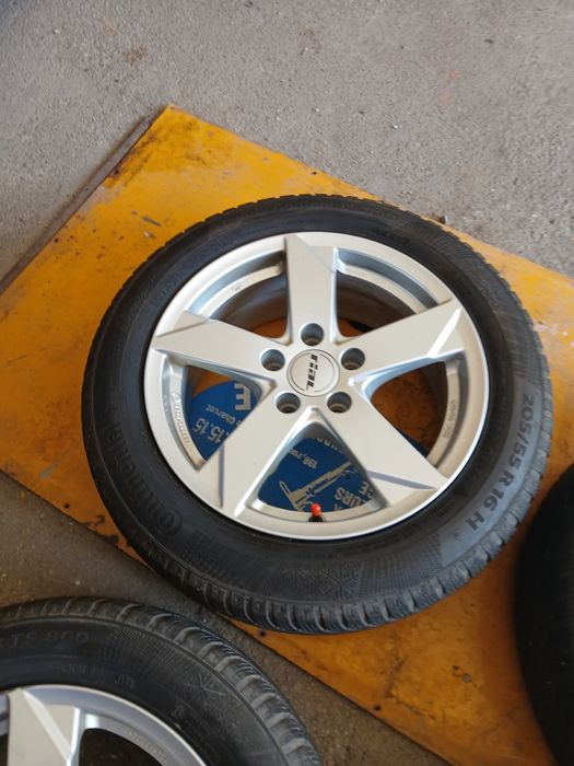 Jante aliaj RIAL STARE CA NOI , R16 , 5x112 , 7Jx16H2 , ET35  ,echipate cu anvelope de IARNĂ  205/55/R16 CONTINENTAL DOT 2019