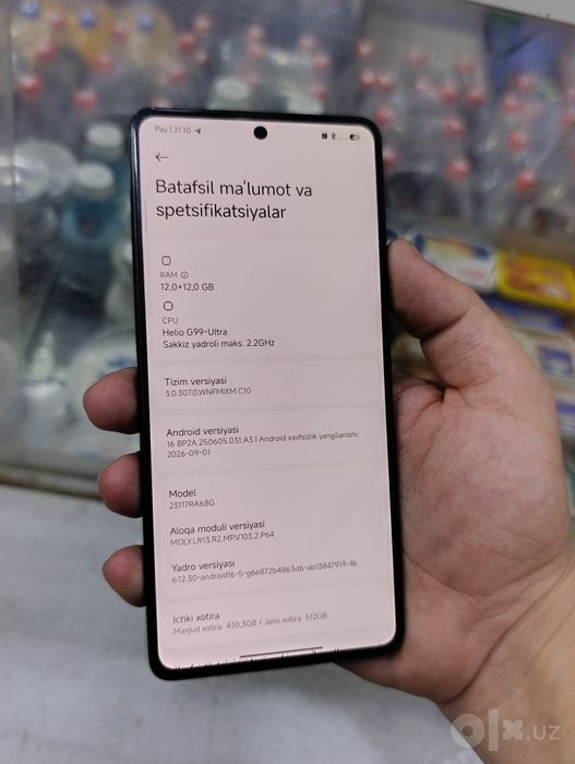 Redmi note 13 Pro 12+12/512 GB srochna sotladi
