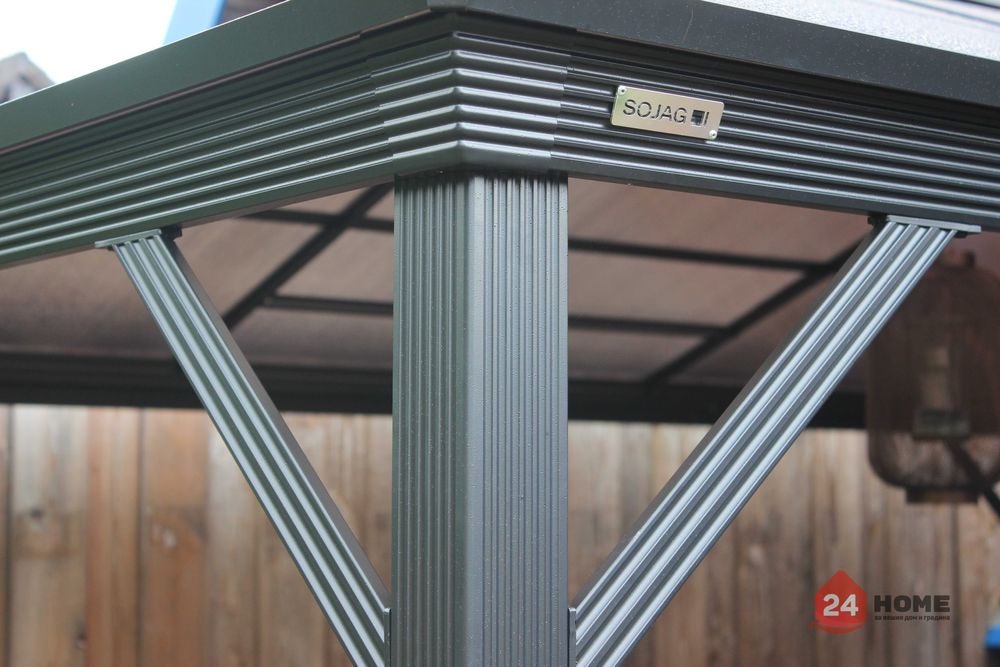 Алуминиева беседка с поликарбонатен покрив SOJAG Верона 3х4.2x2.6 м