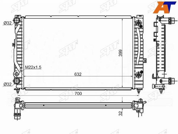 Радиатор  Audi A4