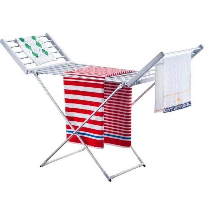 Uscător de rufe electric MAGMA 220W pliabil, gri aluminiu