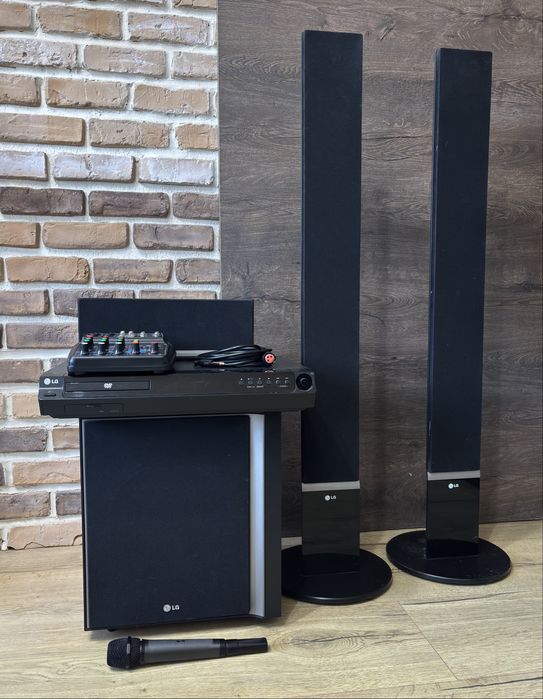 LG 5.1 АУДИО СИСТЕМА с пулт и микрофон