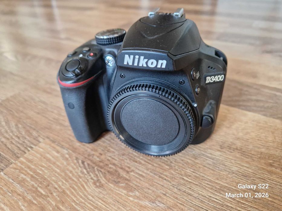 Aparat foto DSLR Nikon D3400 24MP fara obiectiv