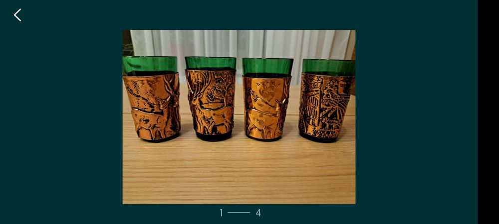 Pahare învelite in folie de cupru