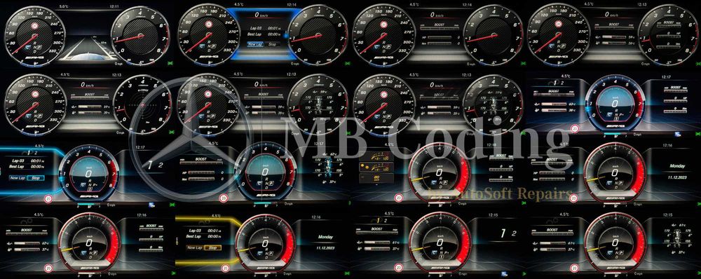 Meniu Tematica 43/53/63 AMG SuperSport Mercedes Codari menu carplay